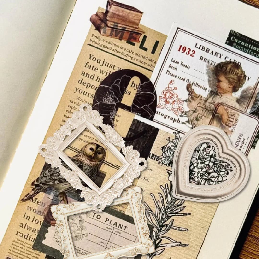 25 قطعة/الحزمة الرجعية متعدد الألوان الإطار ملصقات غير المرغوب فيه مجلة ملصق جراب هاتف دفتر كوب ماء ملصقات صناعة يدوية سكرابوكينغ لوازم - 3