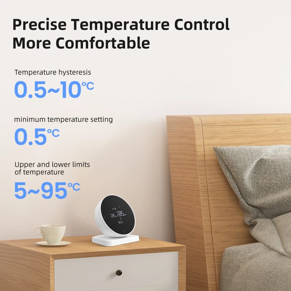 ترموستات ذكي AVATTO واي فاي مستقبل لاسلكي RF تحكم في درجة الحرارة لغلاية الماء والغاز يدعم تيا أليكسا وجوجل هوم - 4