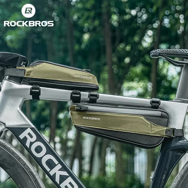 حقيبة دراجة ROCKBROS محمولة للأنابيب العلوية والسفلية للدراجات الجبلية والطرق مع جيب عاكس فائق الخفة - 3