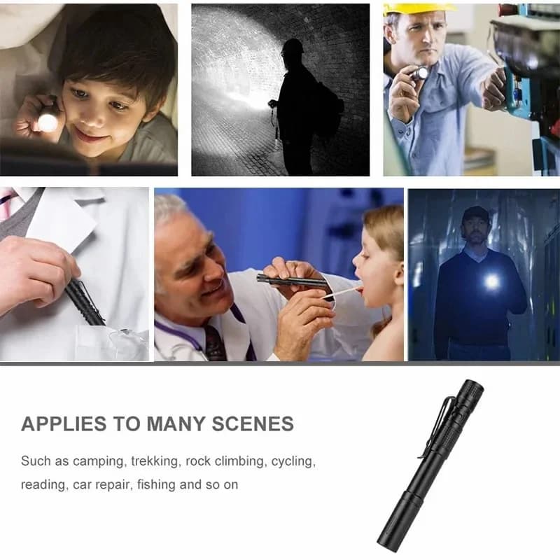 Mini LED Camping Fishing Flashlight Pen Light Mini Portable led Tactical Flashlight For The Dentist for Hiking edc Torch Lantern - 6