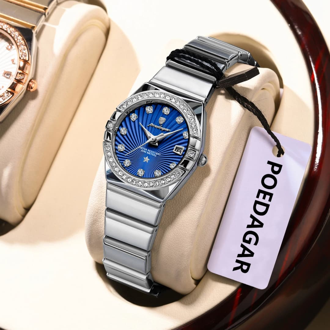 POEDAGAR Luxury Trendy Ladies Watch Luminous Waterproof Stainless Steel Date Woman Watch Fashion Elegant Quartz Women's Watches - 2