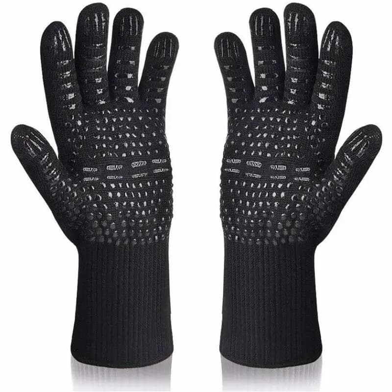 قفازات مقاومة للحرارة العالية، قفازات حماية من السيليكون مقاومة للانزلاق، قفازات عزل لفرن المطبخ، تتحمل حتى 1472°ف - 6