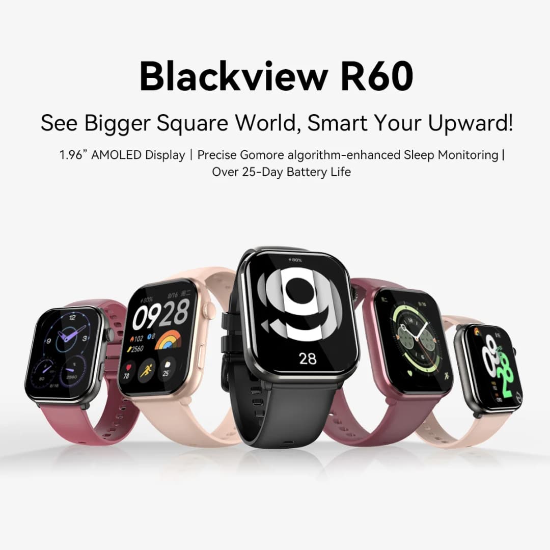 [World Premiere] Blackview R60 Smartwatch 1.96'' AMOLED Display 800mAh Bluetooth Phone Calls Health and Fitness Tracking Watch - 6