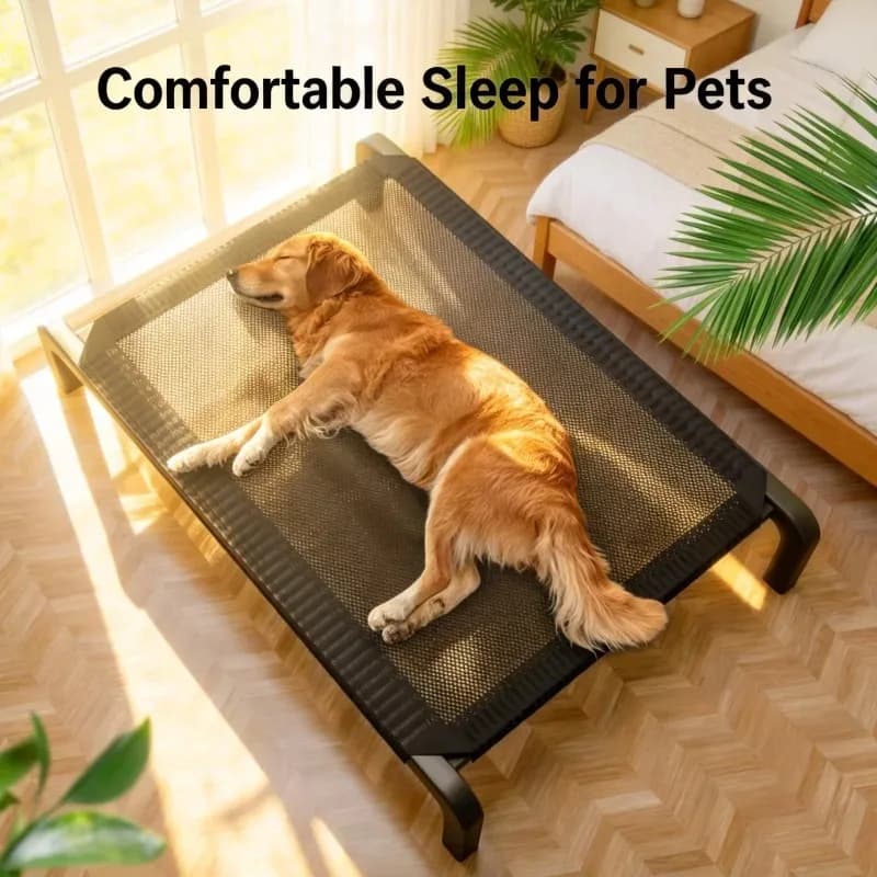 Foldable Dog House Bed for All Seasons Detachable Washable Military Style Pet Bed Portable Camping Dog Bed for Summer Use - 2