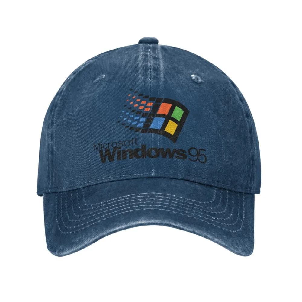 2025 Summer Windows 95 Galaxy Baseball Cap Vintage Distressed Washed Sun Cap Men Women Outdoor All Seasons Travel Gift Caps Hat - 4