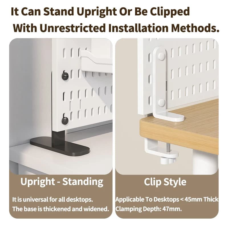 إكسسوارات لوحة التخزين المكتبية، دعامة تثبيت، مزودة بعدد كبير من الإكسسوارات القابلة للدمج بحرية - 2