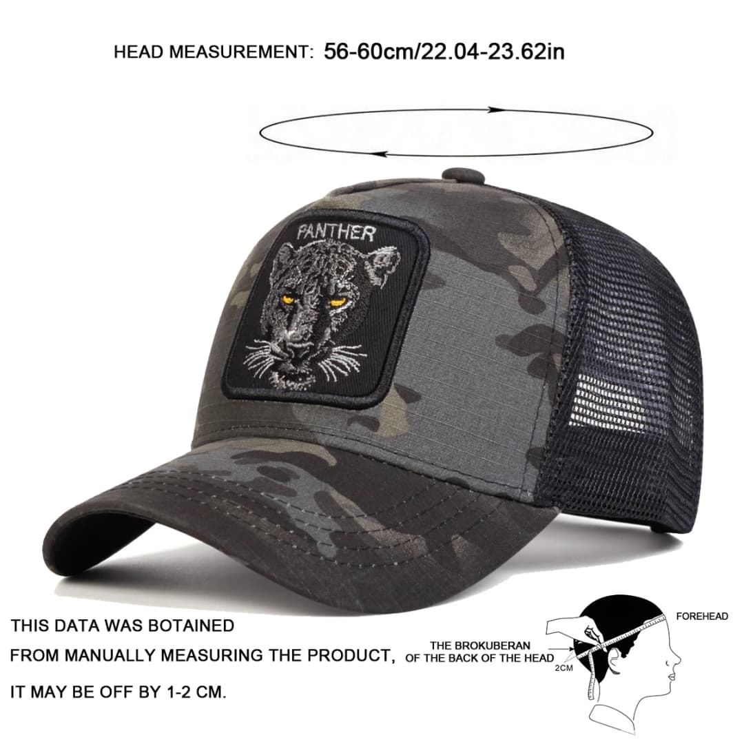 Unisex PANTHER Embroidery Baseball Net Caps Spring and Summer Outdoor Adjustable Casual Hats Sunscreen Hat Sports Cap - 6
