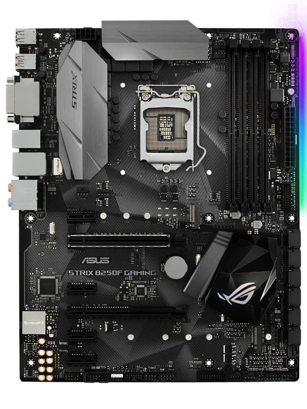 Asus ROG STRIX B250F GAMING Desktop Motherboard Socket LGA 1151 DDR4 B250 SATA3 USB3.0  Motherboard For 6th or 7th gen Used - 5