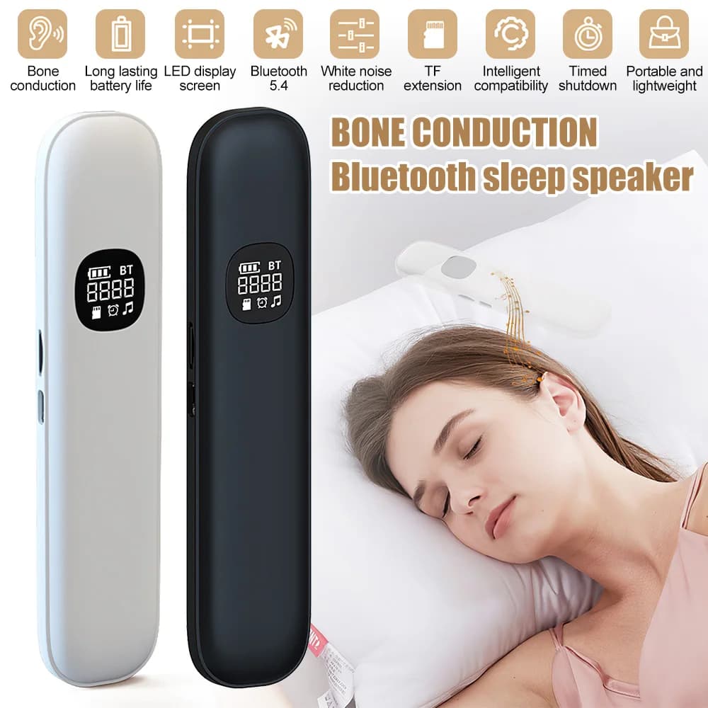 Bone Conduction Under Pillow Sleep Speaker with Timer Function Bluetooth Mini Sound Box Improve Sleep White Noise Aid Soundbar
