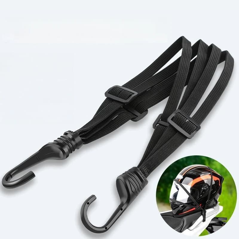 Motorcycle Helmet Straps with Hook Retractable Motorcycle Elastic Rope Helmet Luggage Adjustment Fix Buckle Rope Accessories - 2