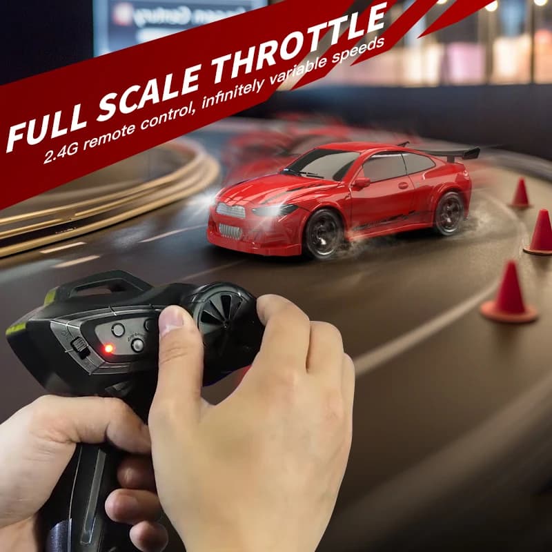 سيارة تحكم عن بعد KF20 1/64 عالية السرعة انجراف 2.4G 4WD سيارة سباق ميني GTR نموذج هدية للأولاد والأطفال - 3