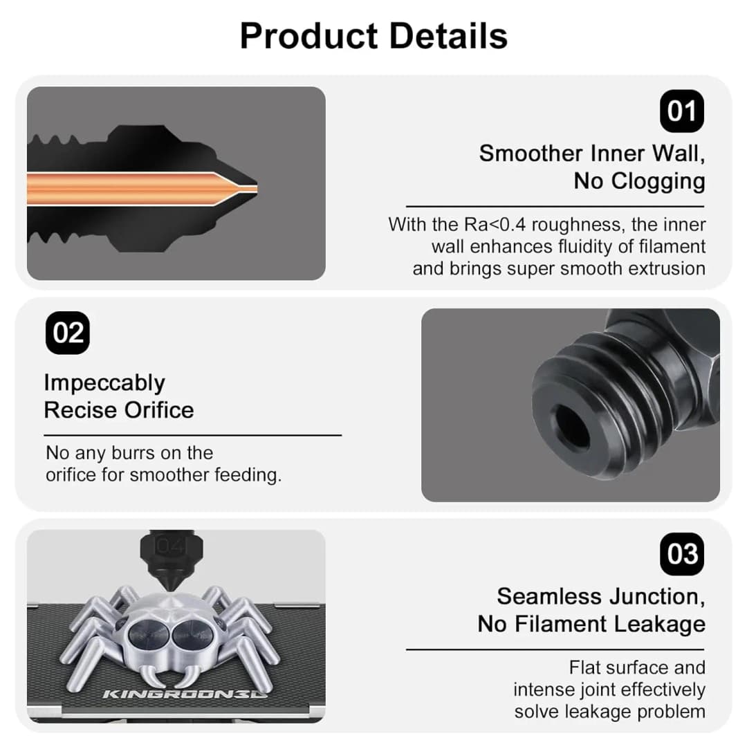 Official Creality Highend Hardened Steel MK8 Nozzles CR6 SE Nozzles,for Ender3 S1 Sprite Extruder Pro/Ender3 V2/Pro/Neo Series - 5