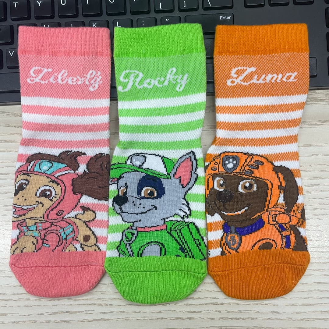 100% أصلي باو باترول 3 أزواج جوارب أطفال محبوكة ربيعية صيفية خريفية سكاي إيفرست ليبرتي تشيس مارشال رابيل روكي عمر 3-7 سنوات - 6