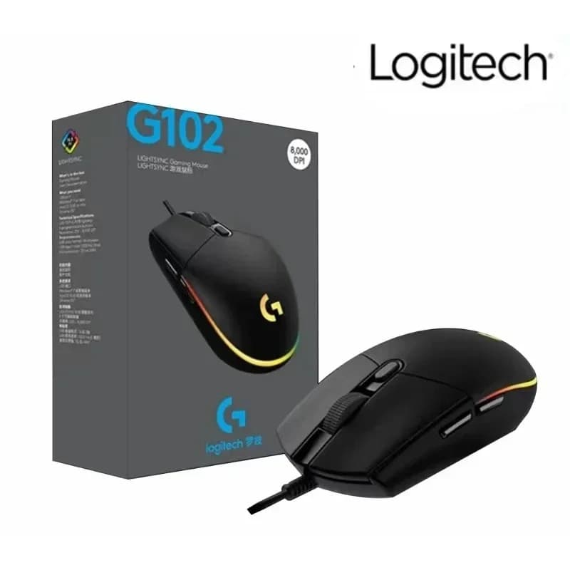 ماوس Logitech G102/G203 Lightsync، تتبع بصري، 8000 DPI، 16.8 مليون لون LED، 6 أزرار قابلة للتخصيص، ماوس سلكي - 4