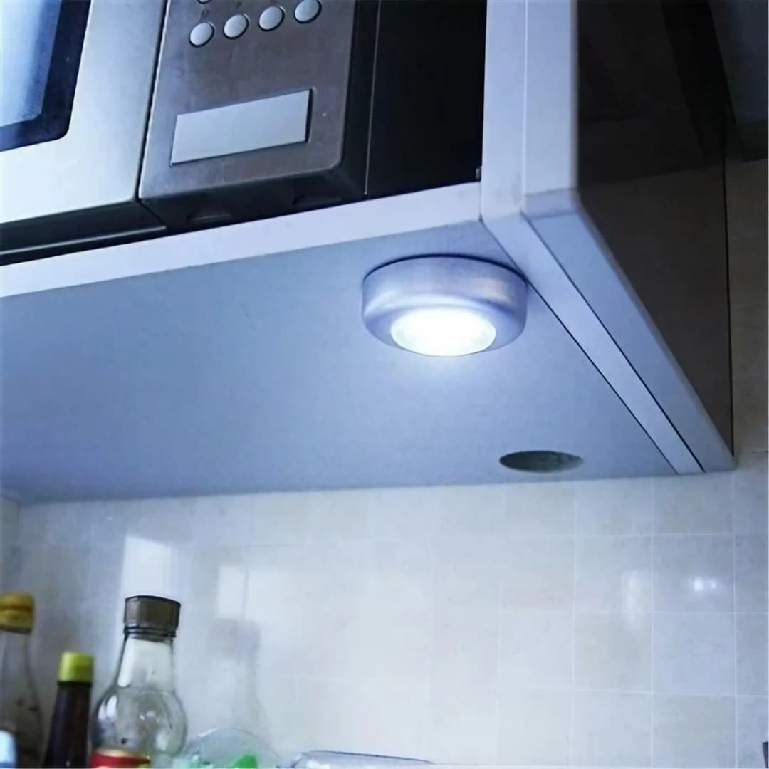 Wardrobe Bedroom Staircase Mini Stonego Touch Night Light Kitchen Wireless LED Cabinet Light Battery Powered Closet Light - 6