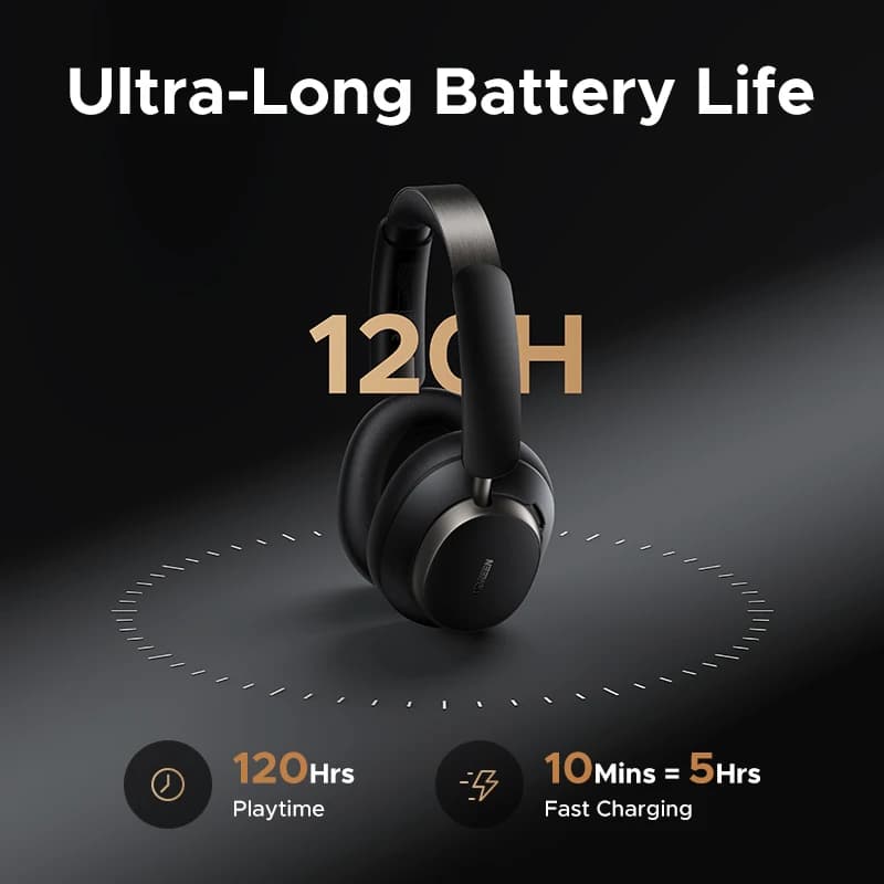 UGREEN Studio Pro 48dB ANC Wireless Headphones Over Ear Bluetooth Earphones Active Noise Cancellation Hi-Res LDAC 120h Playtime - 6