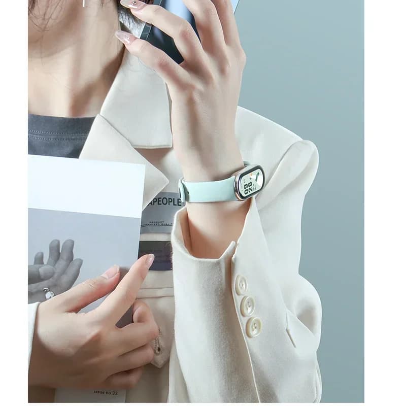 أسورة رياضية لشاومي Mi Band 8-9 NFC، استبدال Miband9/8، سوار سيليكون مقاوم للماء، حزام ذكي، إكسسوارات Mi Band 9 - 3