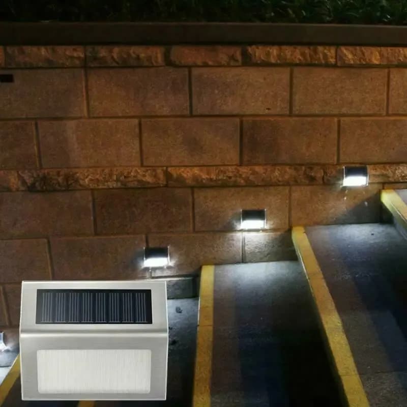 3 LED Outdoor Solar Stainless Steel Garden Light IP65 Waterproof Garden Yard Lighting Floodlight Stair Aisle Street Lamps 50lm - 3