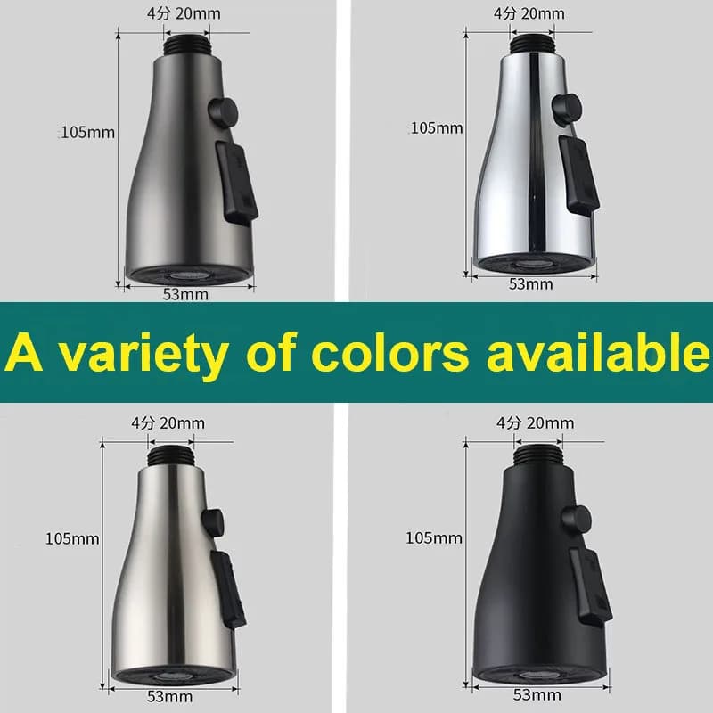 Kitchen Faucet Accessories Replace Sprayer Nozzle 3 Modes ABS Bathroom Basin Sink Shower Spray Head For 1/2" Connection