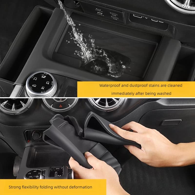 لسيارة Great Wall TANK 300 هايبرد وحدة تحكم مركزية شحن لاسلكي وسادة سيليكون صندوق تخزين إكسسوارات داخلية معدلة - 3