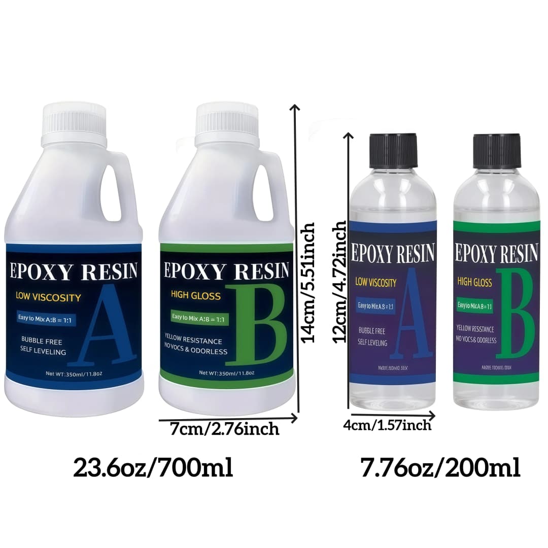 Epoxy Resin Kit , Clear 2 Part Resin High Gloss for Casting Coating, Countertop, Table Top, Resin Art DIY Handcraft Jewelry - 2