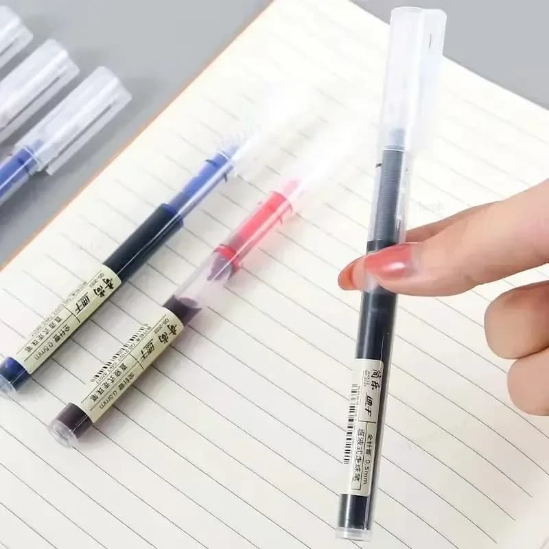 10Pcs/set Supplies Writing Pens Liquid Pen Ballpoint Kawaii Straight High Quality Needle Type Gel  Stationery School Office - 4