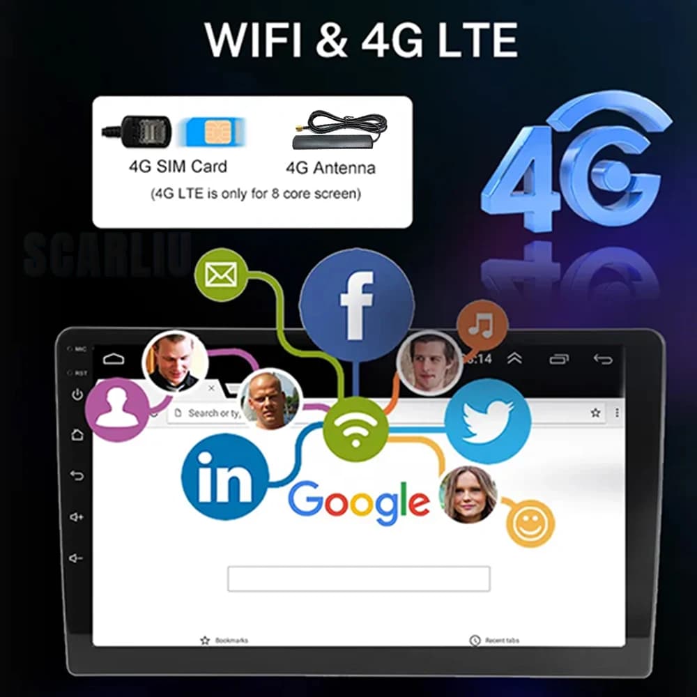 For Smart Fortwo 451 2005 - 2010 2010-2015 Multimedia GPS Navigation DSP RDS 4G SWC CarPlay 2Din 9inch Android Auto Car Radio - 4