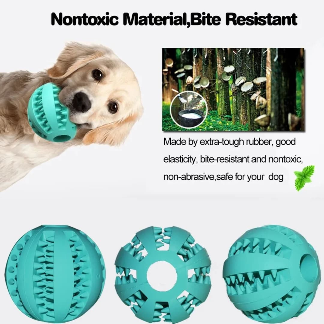 Pet Dog Toys Toy Funny Interactive Elasticity soft Ball Dog Chew Toy For Dog Tooth Clean Ball Food Extra-tough Rubber Ball Dogs - 6