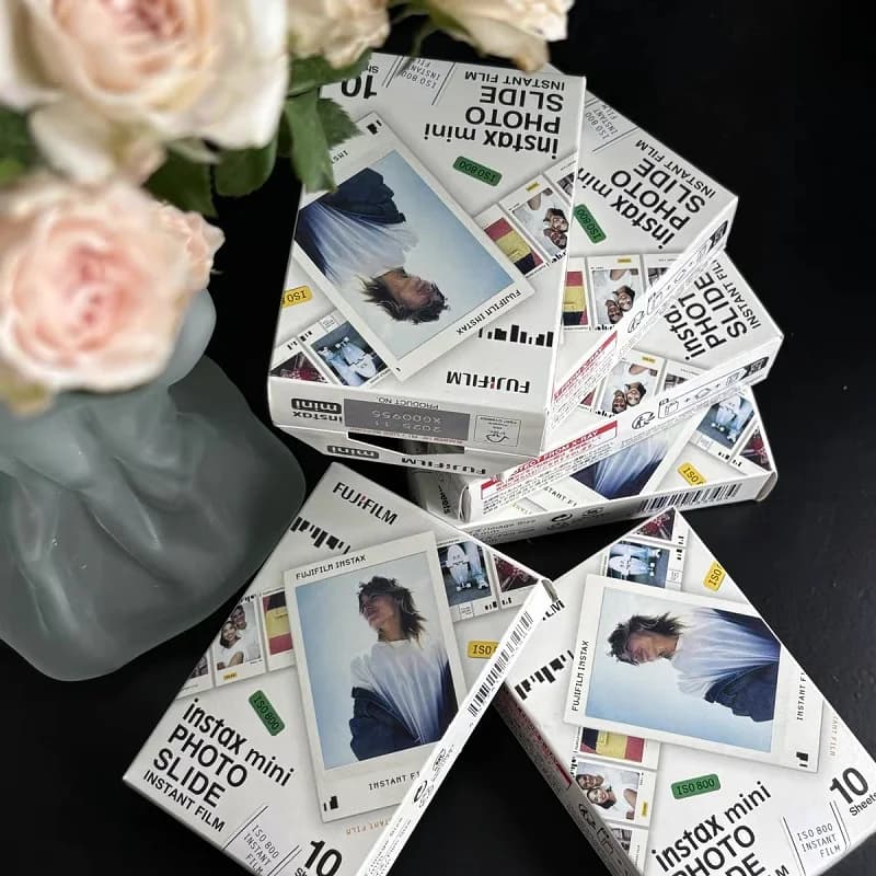 10-50 Sheets Fujifilm Instax Photo Slide Color Film For Fuji Instax Mini 12 Film For Mini 11 8 7+ 40 70 90 Fuji Instax Mini Film - 5