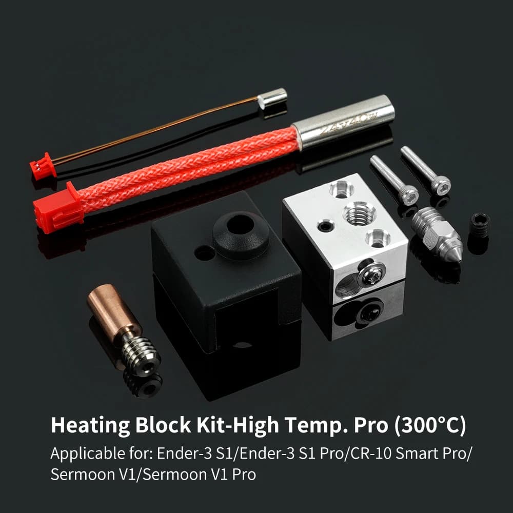 CREALITY Heating Block Kit High Temperature Pro Original for Ender-3 S1 CR-10 Smart Pro Printer Equipped with Sprite Extruder - 2