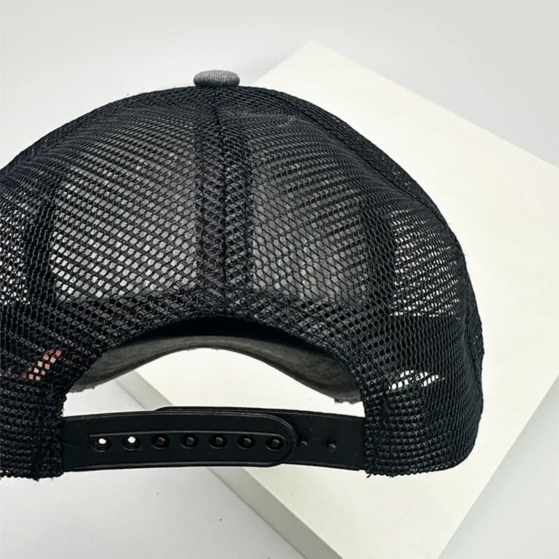 New Unisex Color Block Broken Style Baseball Hats Distress Breathable Mesh Sunshade Retro Trucker Caps Versatile Simple Fashion - 6
