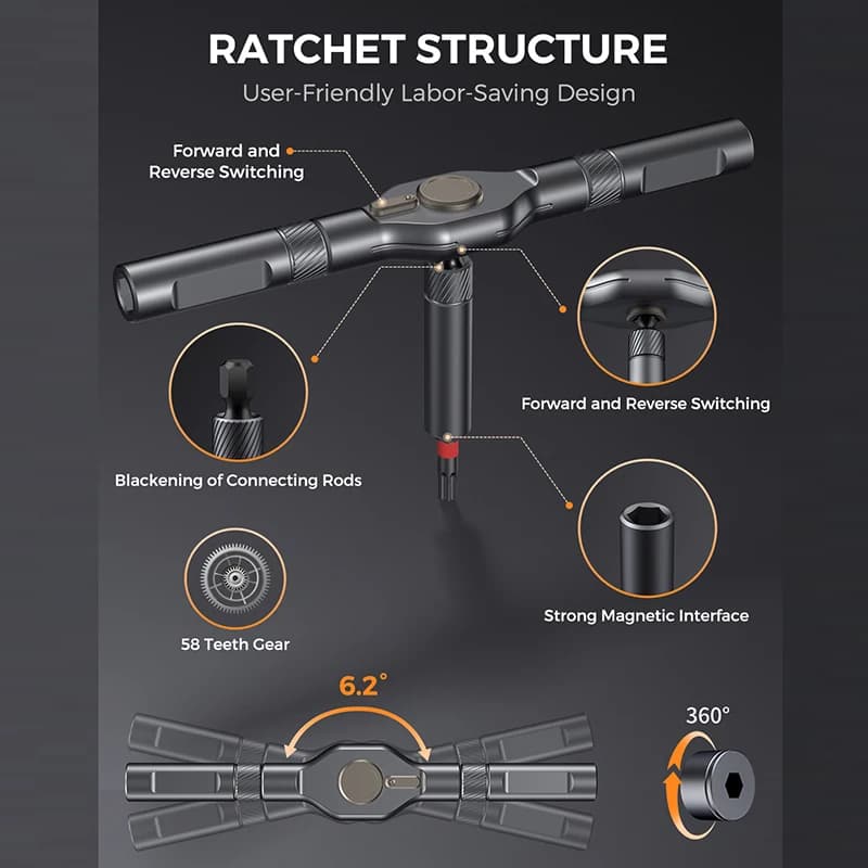74 in1 مفك براغي بسقاطة مجموعة انفصال اسئلة T مقبض المحمولة مجموعة أدوات إصلاح للأثاث الكمبيوتر دراجة النظارات DIY بها بنفسك - 3