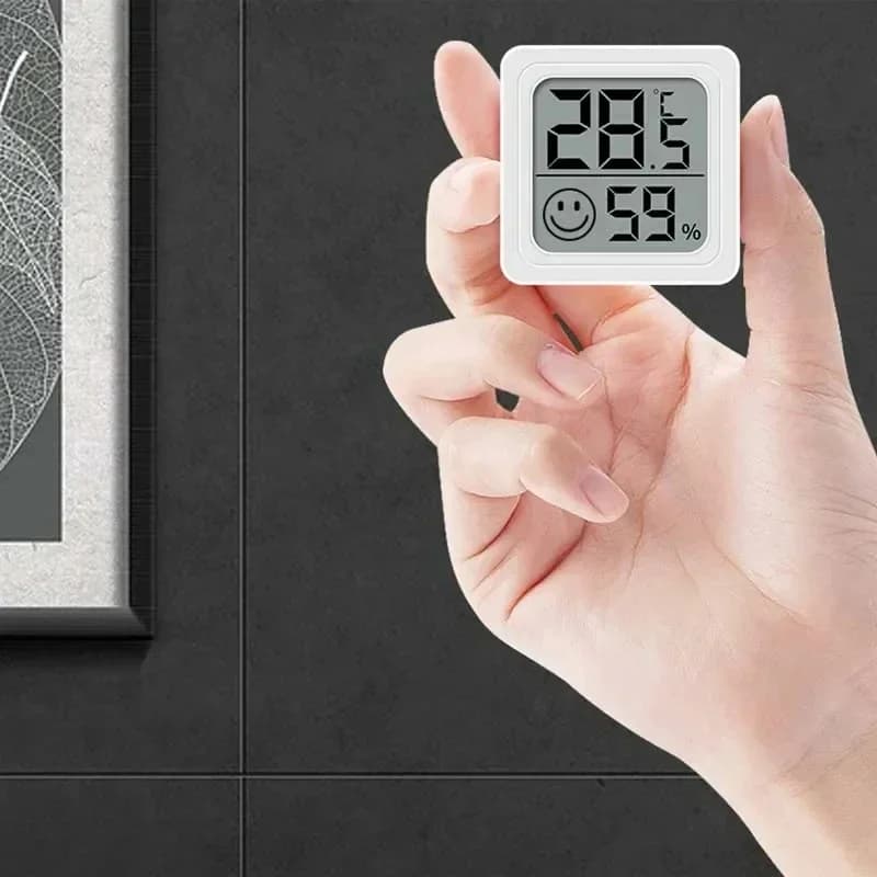 لينوفو 1/4 قطع ميني LCD ميزان حرارة رقمي ميزان رطوبة داخلي مستشعر درجة حرارة ورطوبة غرفة محطة طقس جديدة - 3