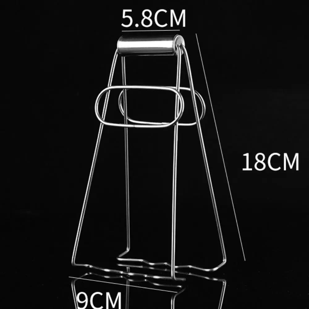 مشبك طبق ساخن قابل للطي من الفولاذ المقاوم للصدأ، أدوات مطبخ - 5