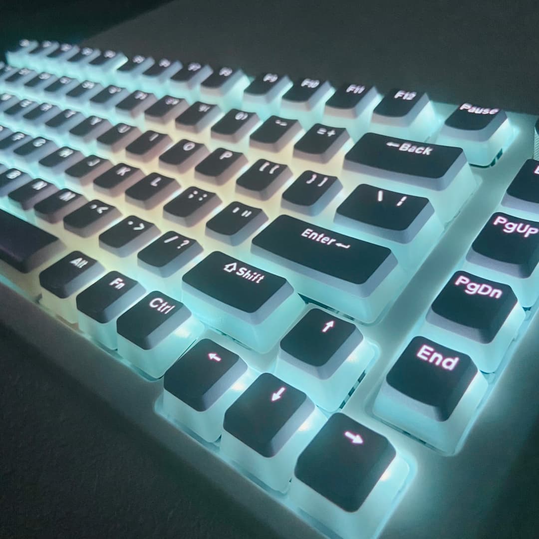 أغطية مفاتيح بودنج شفافة من مادة PBT مخصصة للوحات مفاتيح الألعاب ولوحات المفاتيح الميكانيكية المخصصة 68 75 80 95 108 - 3