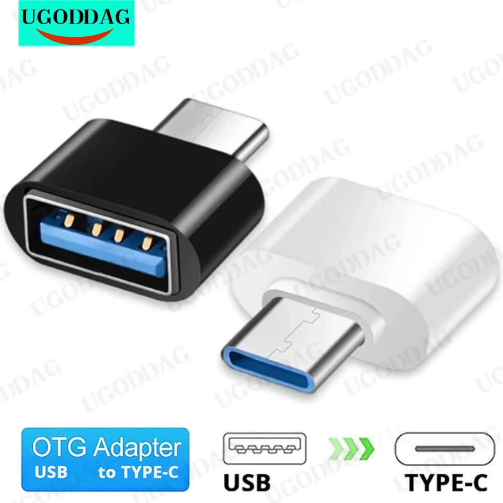 1/5 قطعة جديد عالمي Type-C إلى USB 2.0 OTG محول موصل للهاتف المحمول USB2.0 نوع C OTG مهائي كابلات