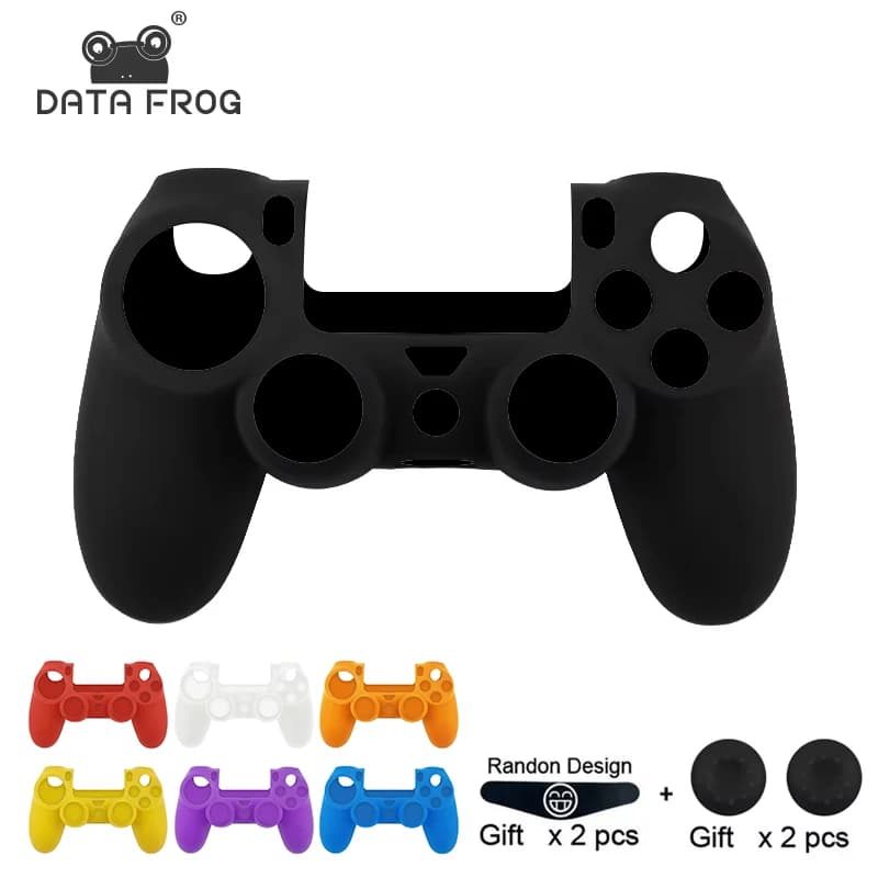 غطاء حماية سيليكون من DATA FROG ليد تحكم PS4 - غطاء ناعم مقاوم للانزلاق ليد تحكم PS4 / PS4 Pro / PS4 Slim
