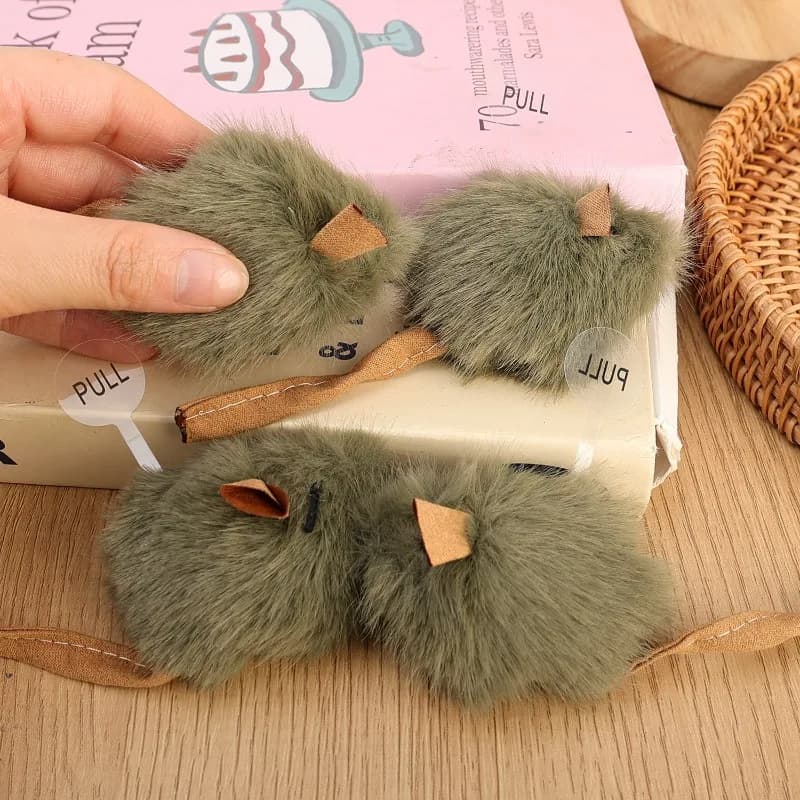 1/5pcs Interactive Mouse Plush Cat Chew Toy Squeaky Imitation Mice Bite-resistant Kitten Toy Interactive Plush Cat Toy Supplies - 6