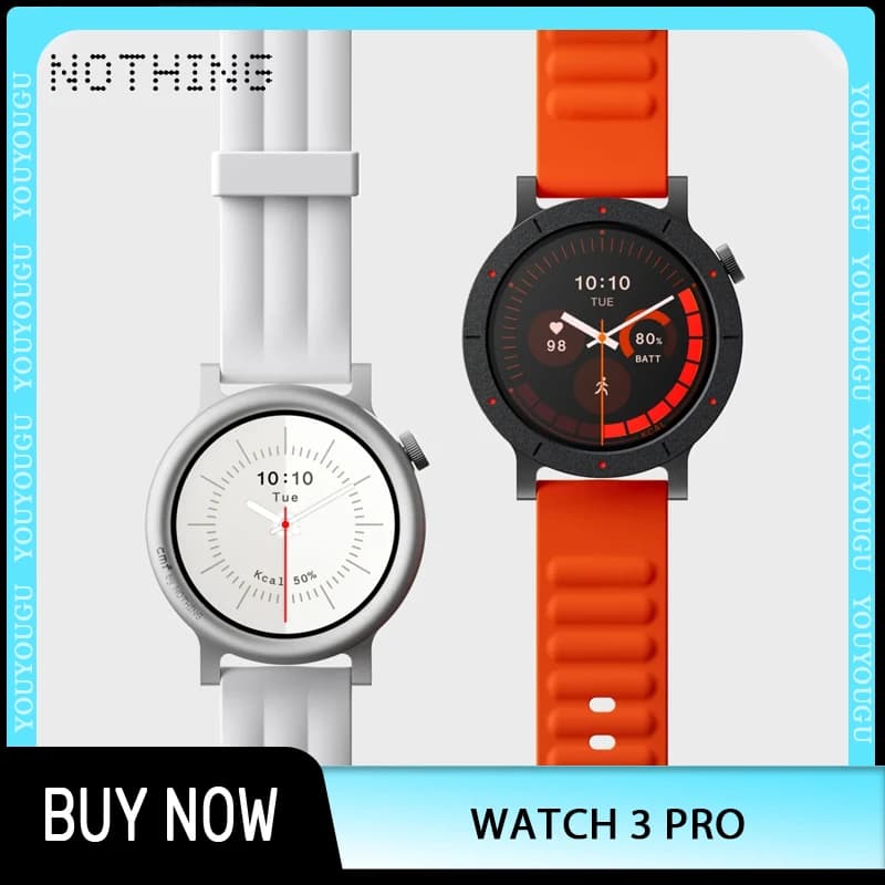 CMF by Nothing Watch 3 Pro 1.43"AMOLED Dual-Band GPS Bluetooth Call Blood Oxygen Monitor 131 Sports Modes Waterproof Smartwatch