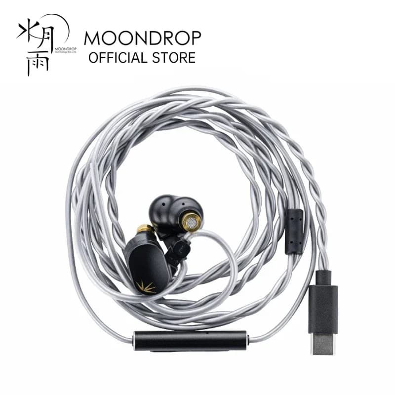 سماعات MOONDROP CHU II DSP عالية الأداء بمحرك ديناميكي USB-C سماعات داخل الأذن TYPE-C مع ميكروفون
