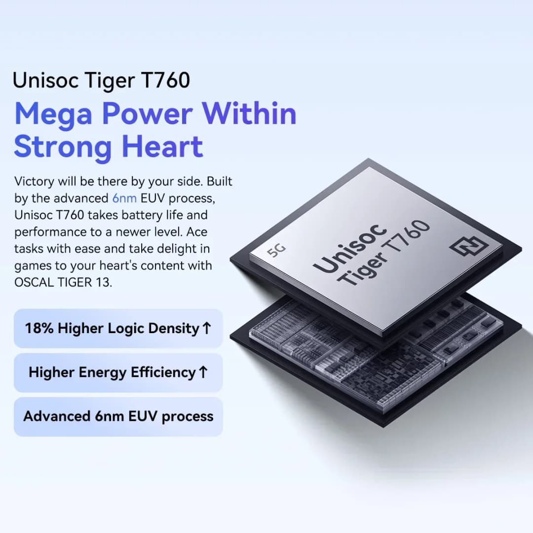 Blackview OSCAL TIGER 13 5G Phone 6.67” IPS Display 50MP Telephone Portable 24(8+16)GB+256GB 5000mAh Smartphone Android 14 NFC - 3