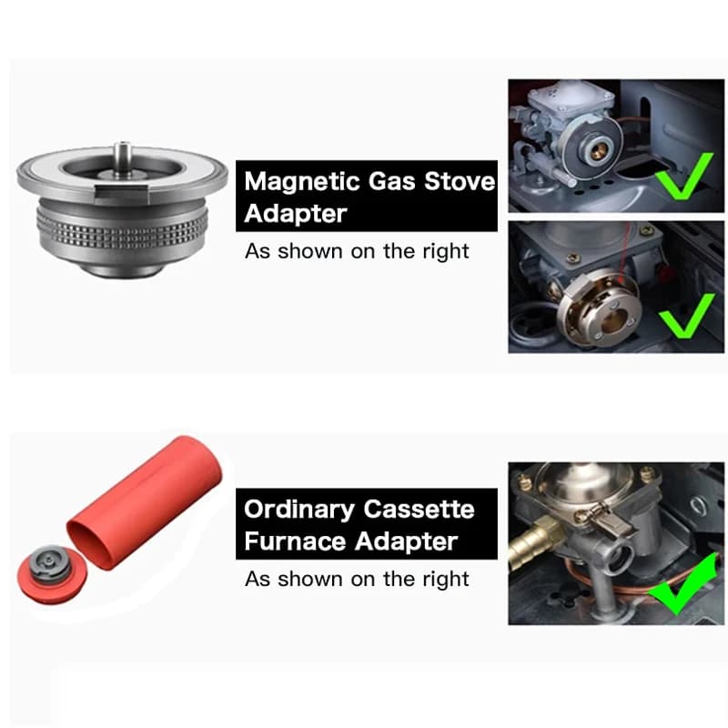 Outdoor Camping Stove Adapter Split Stove External Connection Flat Gas Tank Cassette Furnace Cooking Picnic Camping Equipment - 4
