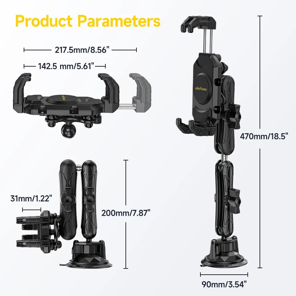 Ulefone 360° Swivel Armor Mount Max Universal tablet/phone mount/For Armor Pad 3 Pro/Armor Pad Pro/Tab A11 Pro tablet holder - 3