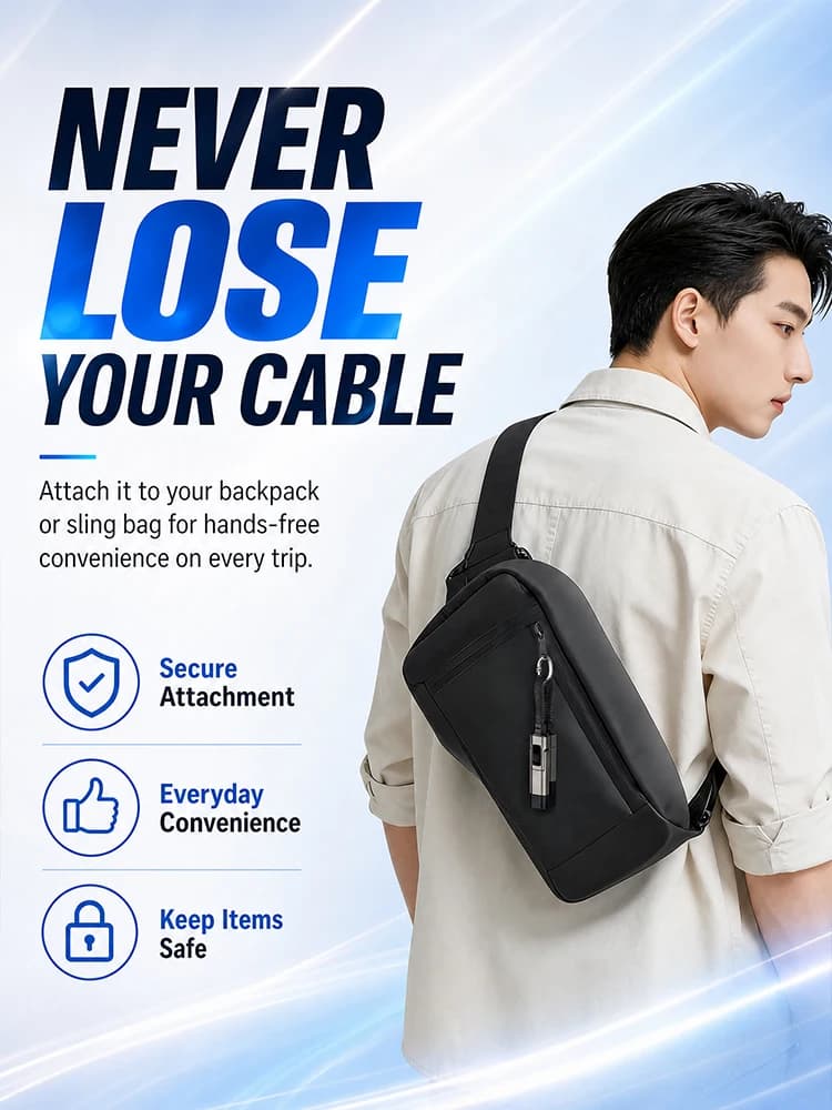 كابل شحن Aoifn 4 في 1، كابل شحن سريع USB C مع عرض طاقة LED، كابل متعدد محمول للهواتف والأجهزة اللوحية - 2