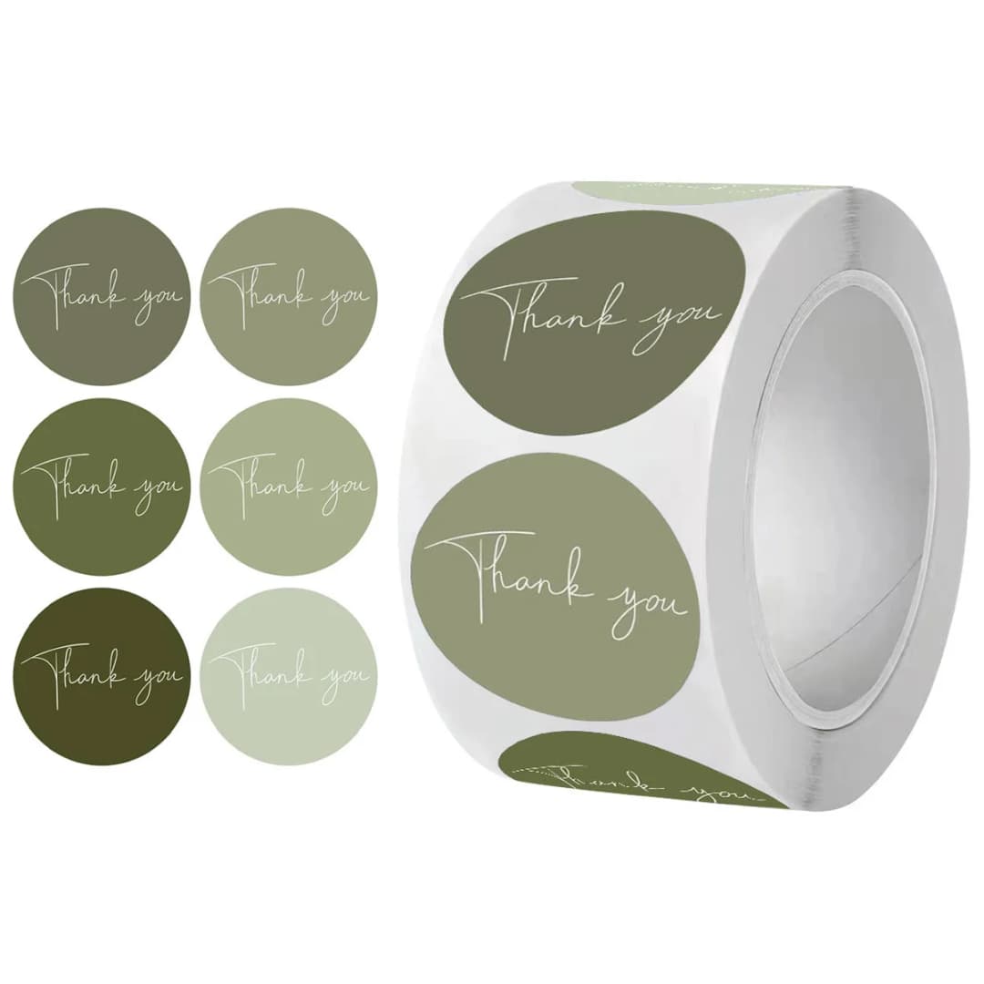 100-500 قطعة ملصقات ختم هدايا فنية بكلمة شكراً بسيطة تصميم سكرابوكينغ زينة حفلات المهرجانات علامات أعمال