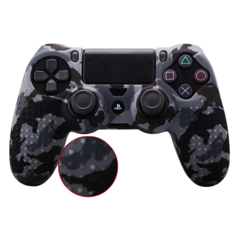 غطاء واقي من السيليكون الناعم المضاد للانزلاق من الجيل المطاطي لـ SONY Playstation 4 PS4 وحدة تحكم PS4 Pro Slim Gamepad - 5