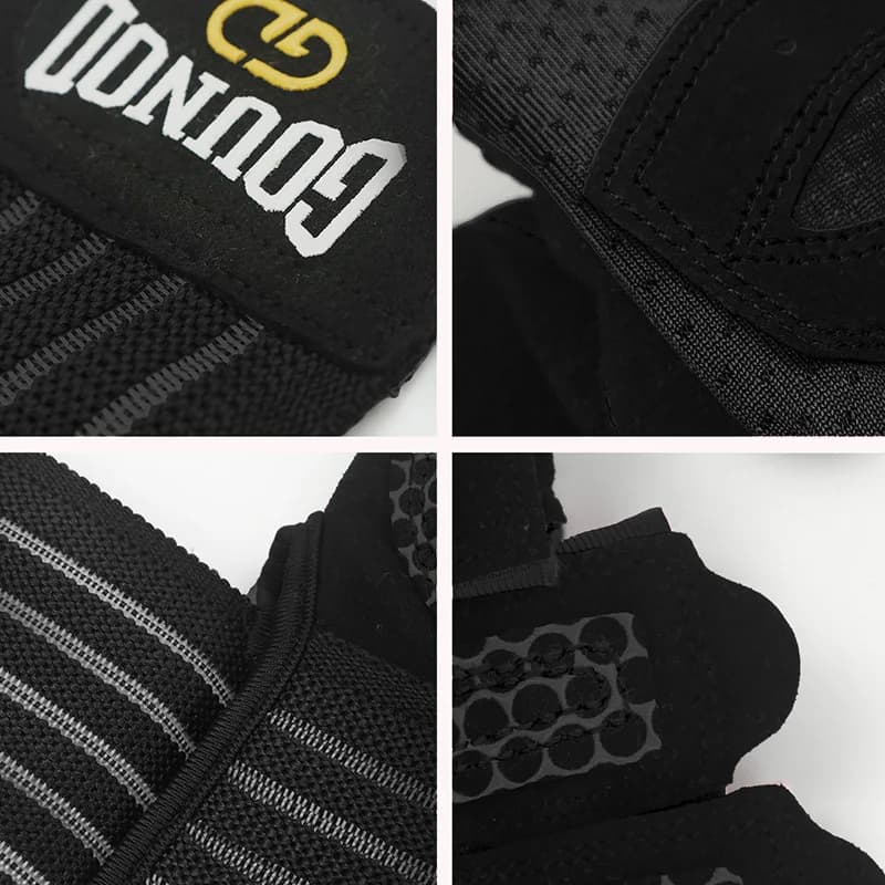 قفازات رفع الأثقال من GOUNOD، دعم للمعصم، تنفس ومقاومة للانزلاق، مناسبة لبناء الأجسام والتدريب - 6