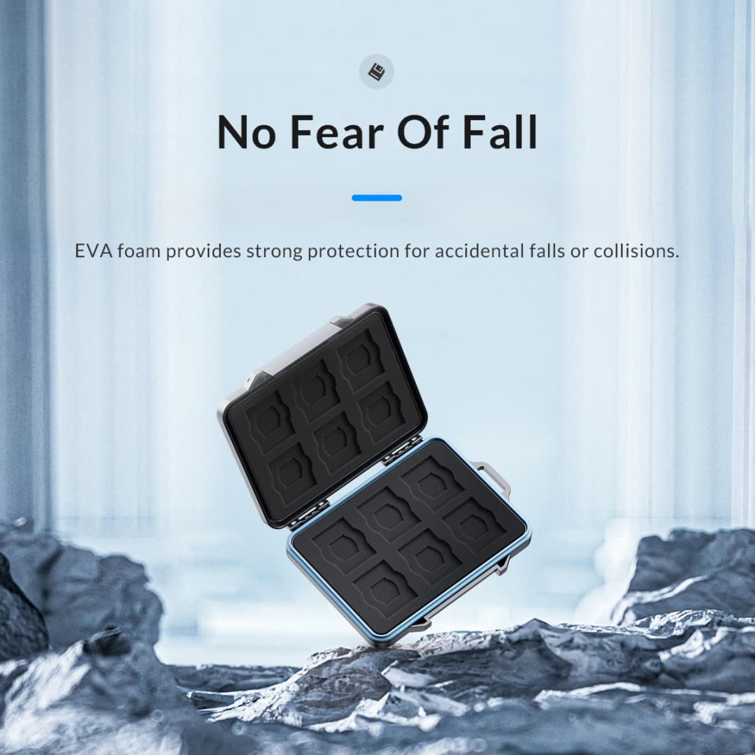 ORICO SD Memory Card Storage Case Micro SD Card Storage Holder Case Waterproof Soft Lining for HDD/CF/SD Card Holder Organizer - 3