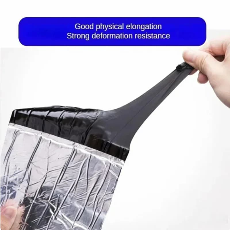 شريط لاصق ذاتي من الألمنيوم الأسفلتي عالي المقاومة للحرارة والبرودة، عازل للماء، لإصلاح تسرب السقف - 2