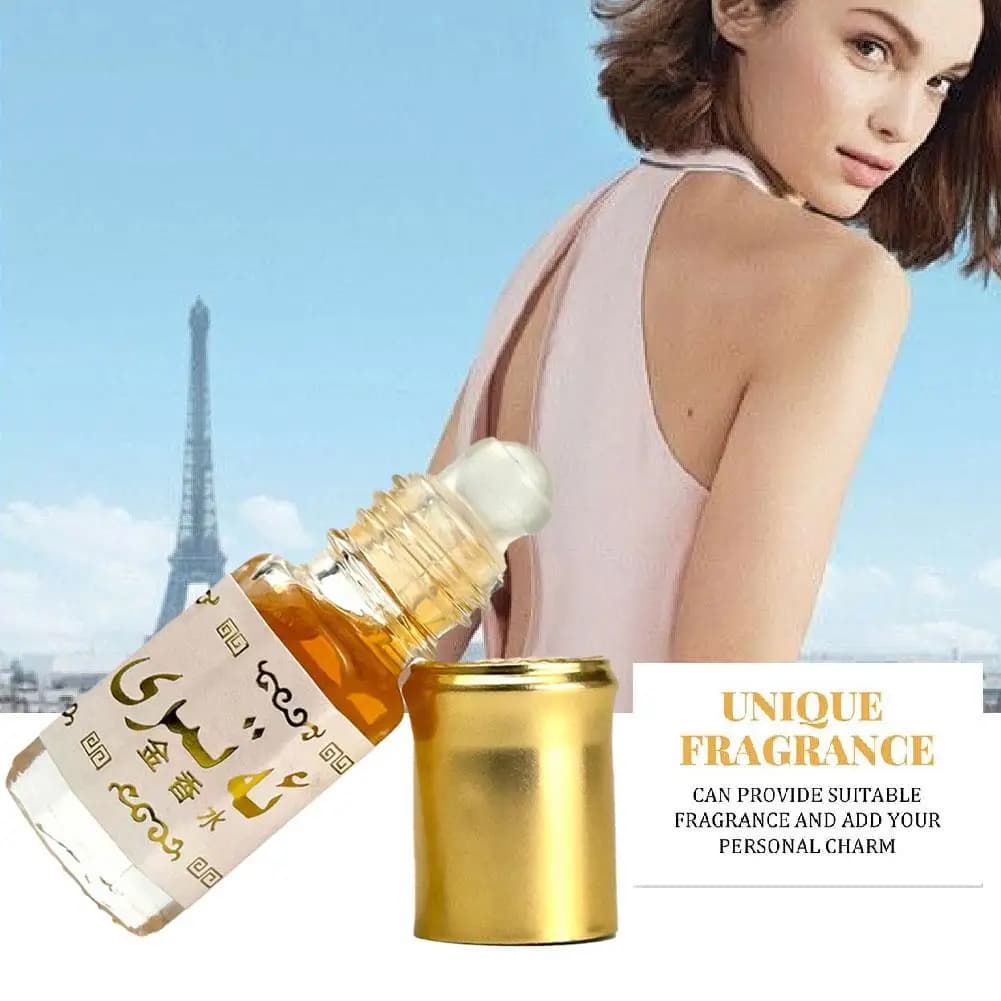 Arabian Gold Perfume Oil Roll On Bottle Long Lasting Fragrance Body Perfume Unisex Portable Long Lasting Scent Body Fragrance - 3